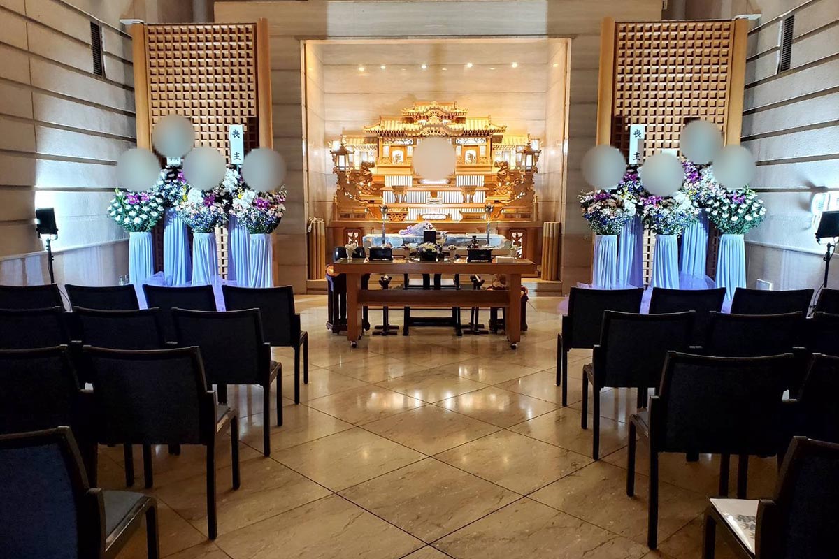 上尾伊奈斎場つつじ苑での葬儀風景